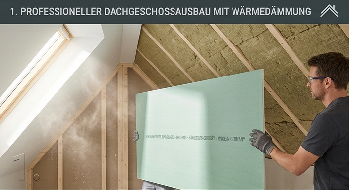 1. Dachgeschossausbau mit Wärmedämmung
